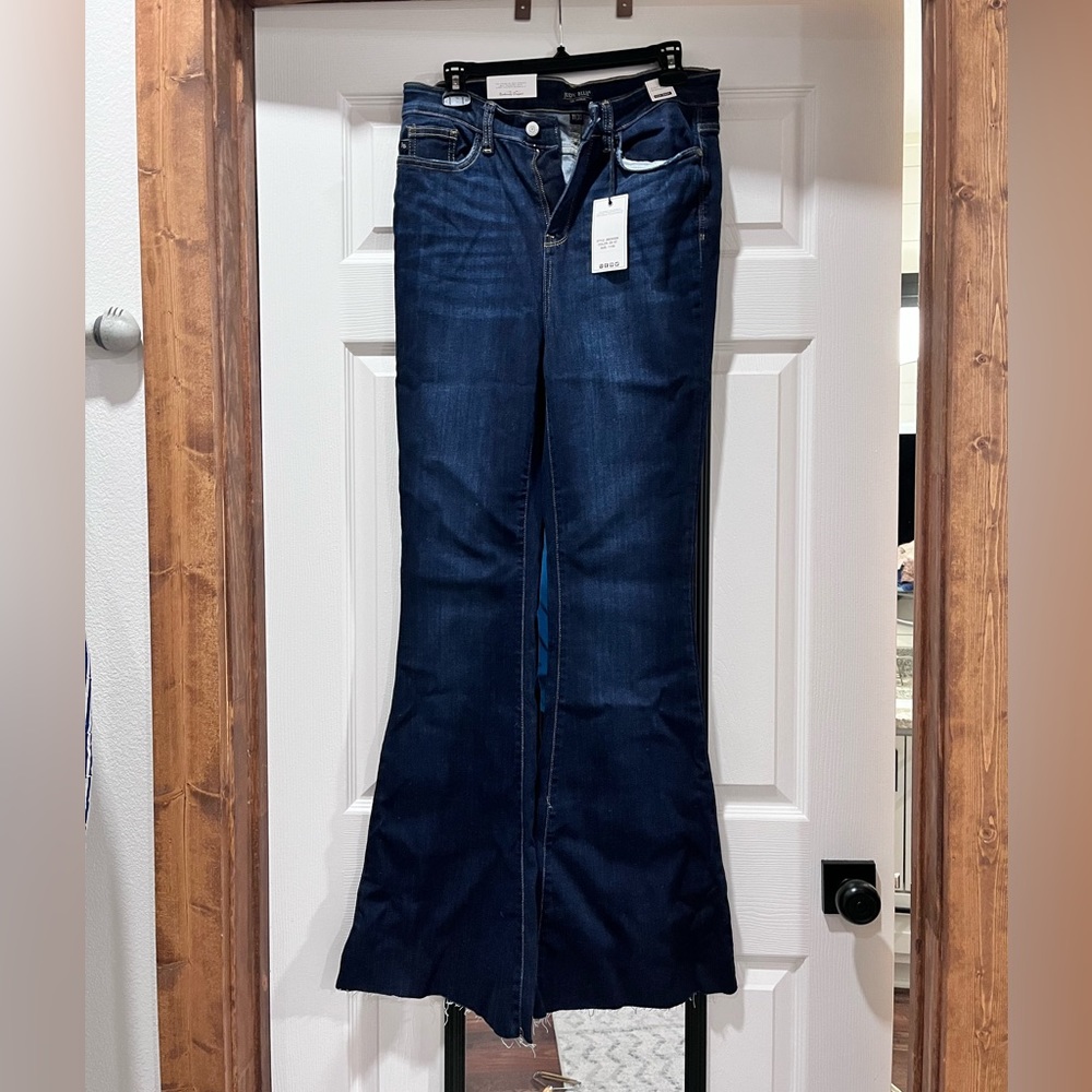 Judy Blue Flare Raw Hem Jeans